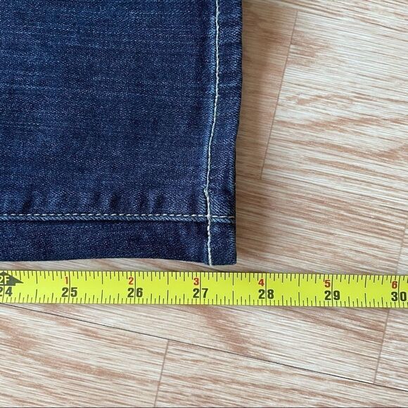 Paige Hoxton Ankle 9” Rise Dark Blue Skinny Jeans - Picture 3 of 11